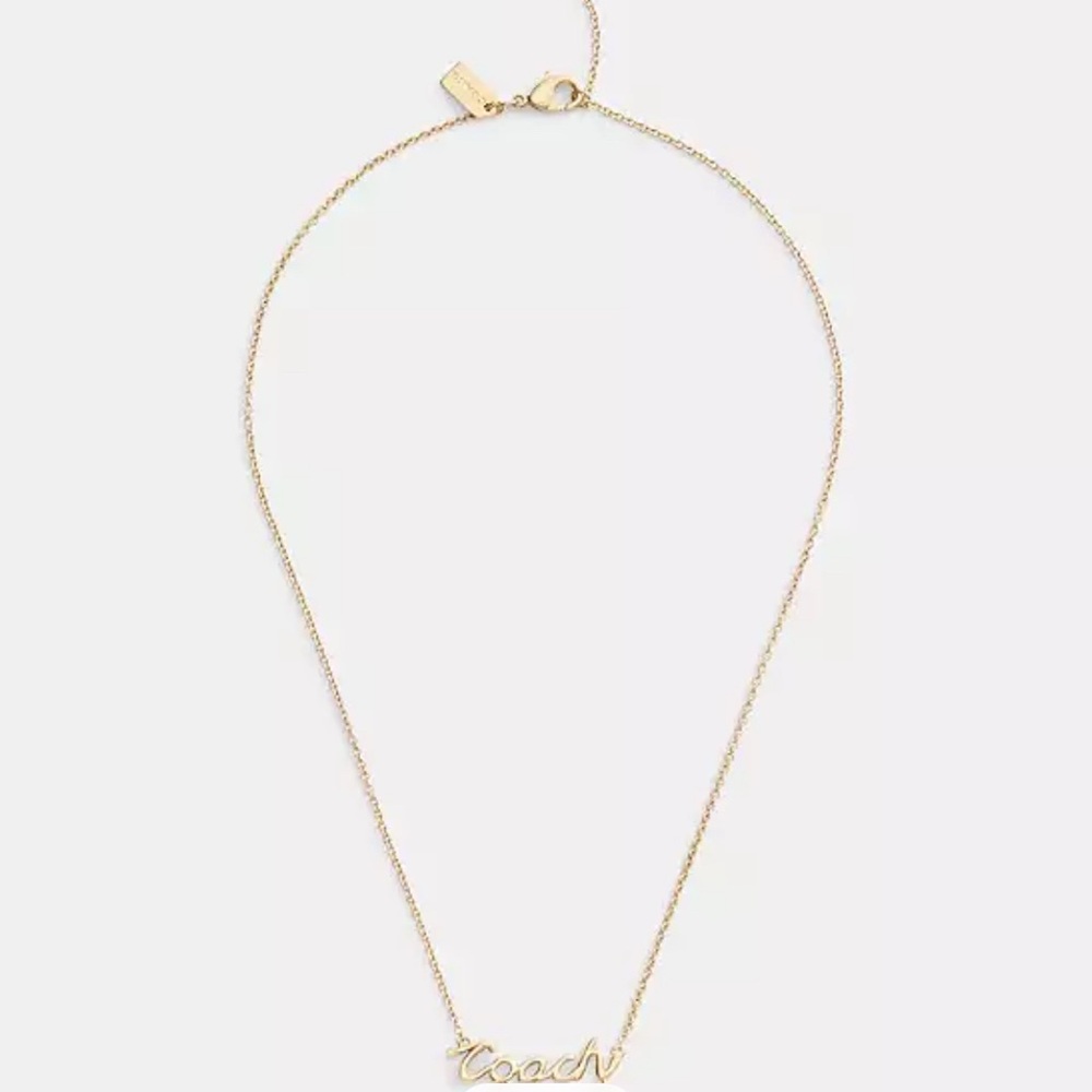 COACH Script Heart Necklace - Picture 2 of 5